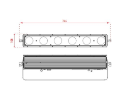  Pro Lux MATRIX BAR 6 IP Светодиодный LED прожектор фото 2